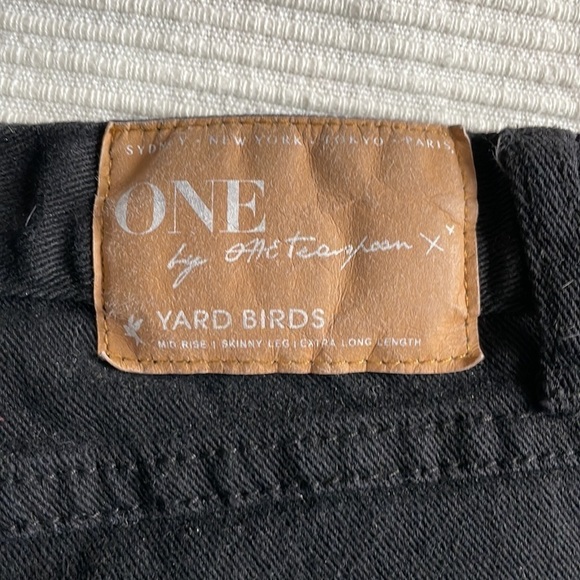 ONE Teaspoon Yard Birds Mid Rise Distressed Skinny Jeans Size 27 - Picture 5 of 9